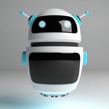 Fütüristik dijital sohbet etmek 3d render