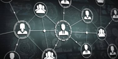 El çekilmiş sosyal ağ tanıtımı kroki