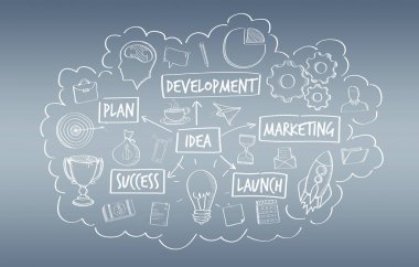 Çizilmiş proje sunumu el