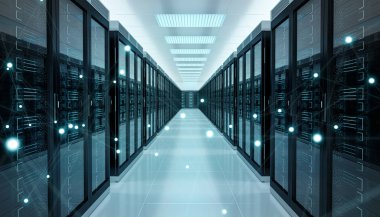Sunucu odası Merkezi Cyber veriler 3B oluşturmayı alışverişi