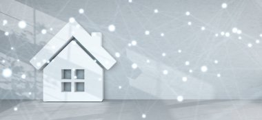 İç bağlantı 3d render ile simgesinde SmartHome