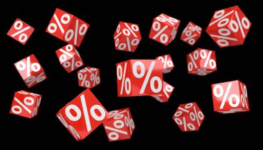 Satış Dijital simgeler 3d render izole