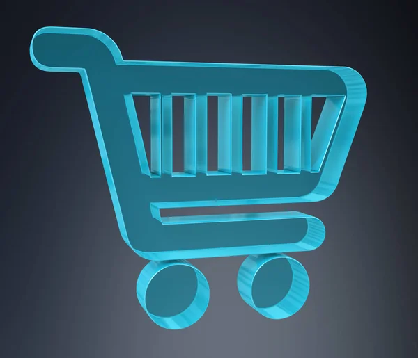 Digitale winkelen pictogrammen geïsoleerd 3D-rendering — Stockfoto