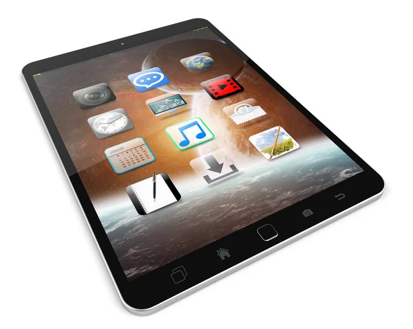 Moderne digitale tactiele tablet 3D-rendering — Stockfoto