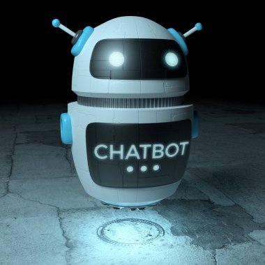 Fütüristik dijital sohbet etmek 3d render