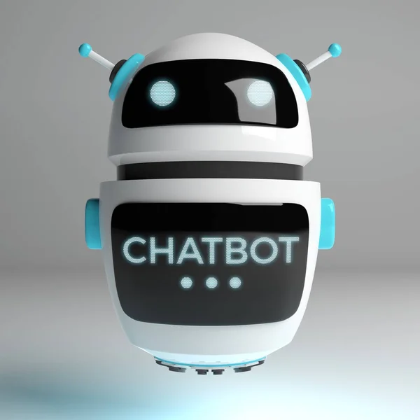 Futuristic digital chatbot 3D rendering — Stock Photo, Image