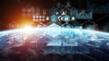 Grafik ve analiz Planet Earth 3d render çizelgeleri