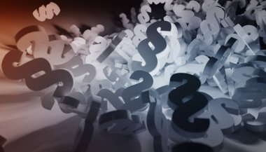 yere düşen 3d render hukuk paragraf simgeler