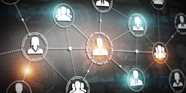 El çekilmiş sosyal ağ tanıtımı kroki