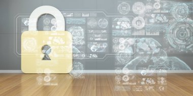 Cadena simgeler web arabirimi 3d render ile iç