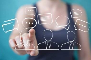 Holding ve tartışma simgeleri kroki dokunmadan işkadını