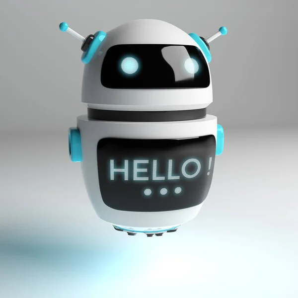 Chatbot digitale futuristico rendering 3D — Foto Stock
