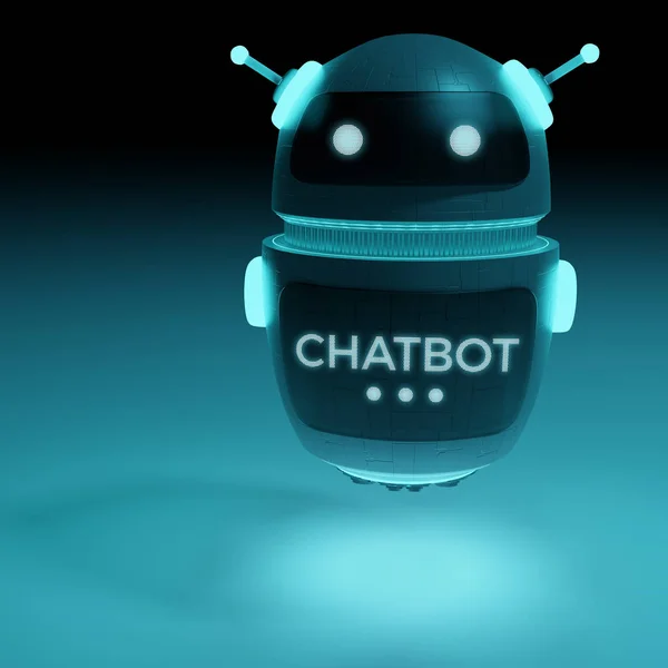 Futurista digital chatbot 3D renderização — Fotografia de Stock