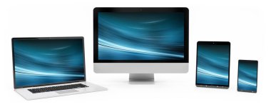 Modern dijital gümüş teknik cihaz 3d render