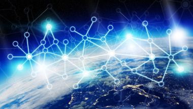 3d render bağlantılar sistem ve veri değişim gezegende toprak