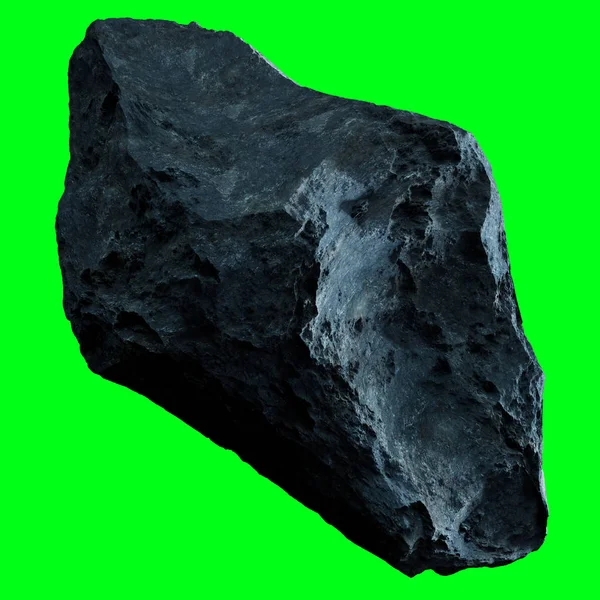 Rendering 3D isolato di asteroidi scuri — Foto Stock