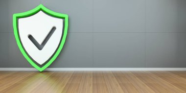 SmartHome kalkan güvenlik arabirimi 3d render