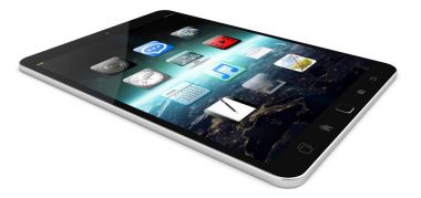 Modern dijital dokunmatik tablet 3d render