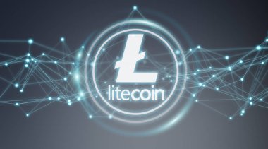 Litecoins cryptocurrency arka plan 3d render