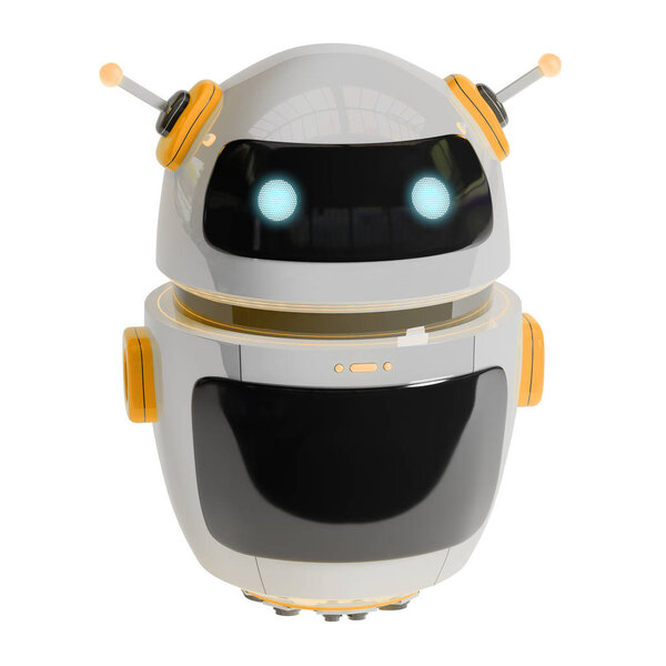 Футуристический цифровой чат-бот 3D рендеринг
