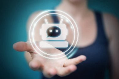 Sohbet etmek ile uygulama 3d render sohbet işkadını