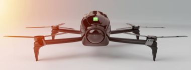 Modern dron 3d render