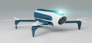 Modern dron 3d render