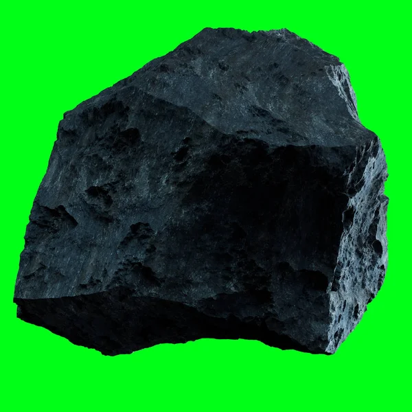 Dark rock aszteroida elszigetelt 3d-leképezés — Stock Fotó