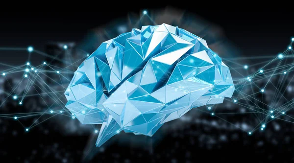 인간의 두뇌 디지털 엑스레이 3d 렌더링 — 스톡 사진