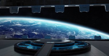İniş pisti uzay İçişleri 3d render unsurları bu i