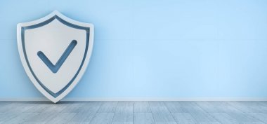 SmartHome kalkan güvenlik arabirimi 3d render