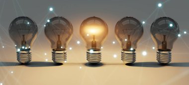 Parlak kesimine ve 3d render kadar çizgili bağlantılar