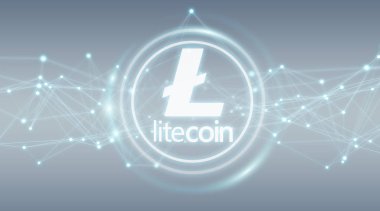 Litecoins cryptocurrency arka plan 3d render