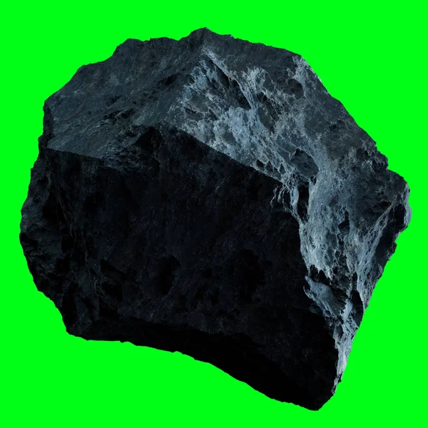 Αστεροειδής σκοτεινών βράχων απομονωμένες 3d rendering — Φωτογραφία Αρχείου