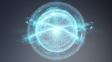 Dijital ağ bağlantısı küre arabirimi 3d render