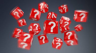 Küpleri ile 3d render soru işaretleri