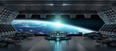 İniş pisti uzay İçişleri 3d render unsurları bu i