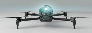 Modern dron 3d render