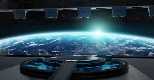 Lądowisko statek kosmiczny wnętrz 3d renderowania elementów od ten ja — Zdjęcie stockowe