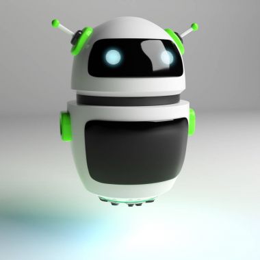 Fütüristik dijital sohbet etmek 3d render