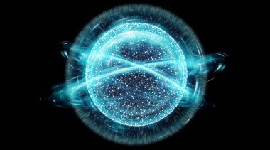 Dijital ağ bağlantısı küre arabirimi 3d render