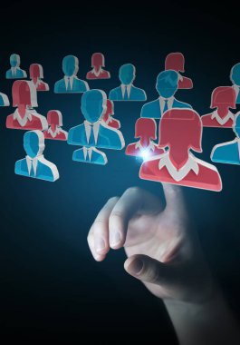 İş kadını işe aday bir iş 3d render için