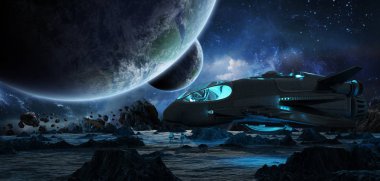 Astronotlar bir asteroid keşfetmek bu i 3d işleme öğeleri