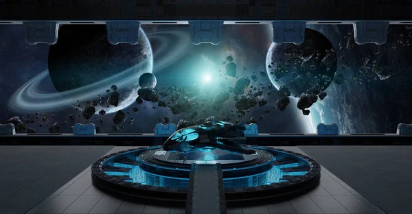Tira de aterrizaje nave espacial interior 3D elementos de representación de este i — Foto de Stock