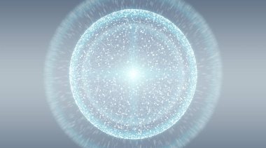 Bağlantıları sistem Küre ve veri değişim 3d render