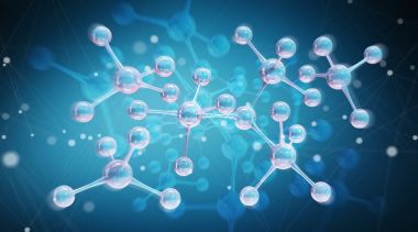 Modern dijital molekül yapısı 3d render