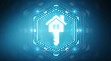 Emlak dijital arabirimi 3d render