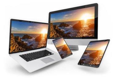 Modern dijital gümüş teknik cihaz 3d render