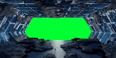 Bu i büyük göktaşı uzay İçişleri 3d işleme öğeleri