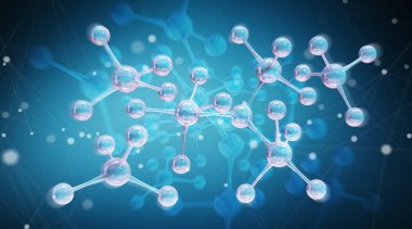 Modern dijital molekül yapısı 3d render